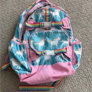 Pottery Barn Kids Unicorn Backpack - Blue and Pink
